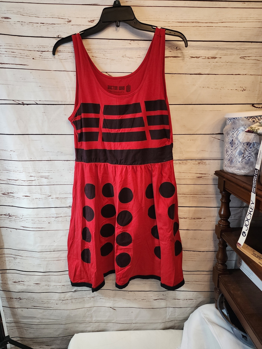 Her Universe Red and Black Sleeveless Dr Who Darleck Dress